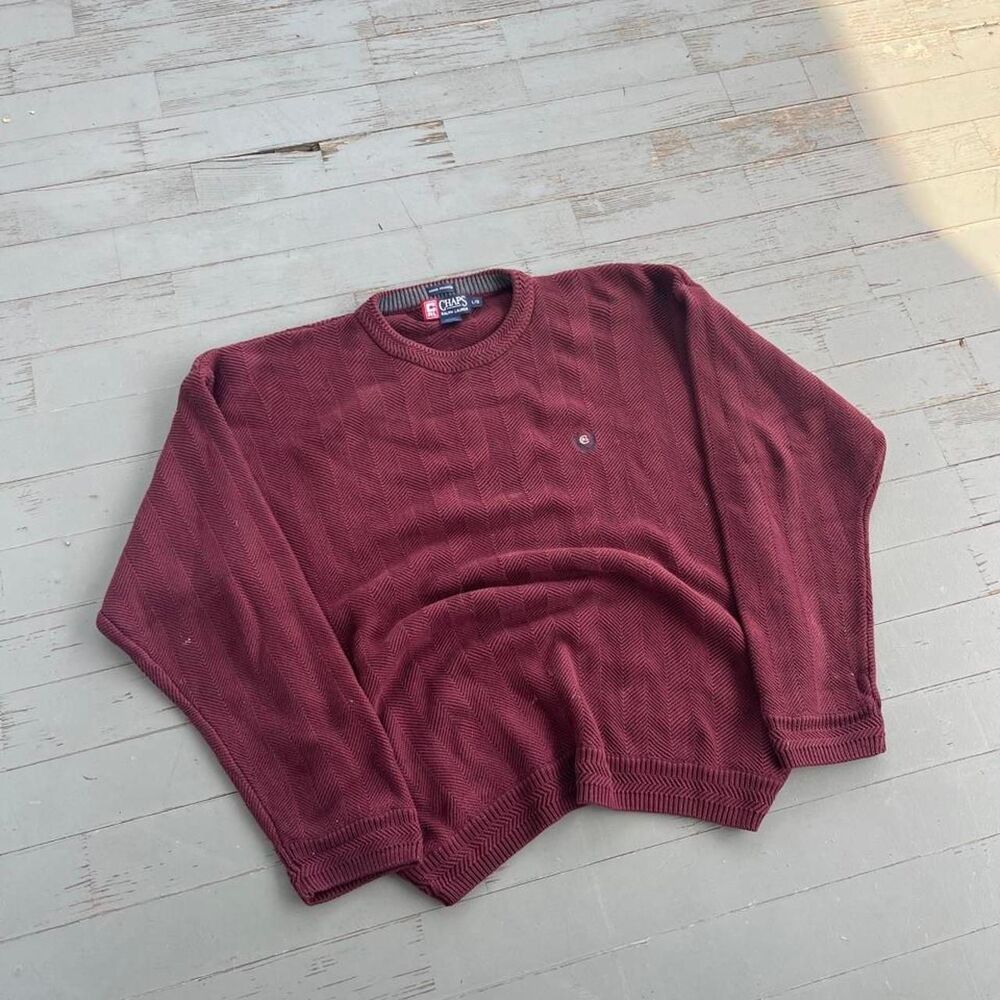 Chaps Ralph Lauren Hand Framed Old Money Y2K Heavyweight Sweater